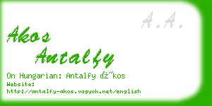 akos antalfy business card